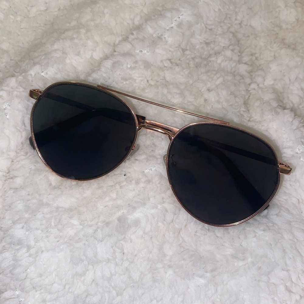 AE black & rose gold aviator sunglasses